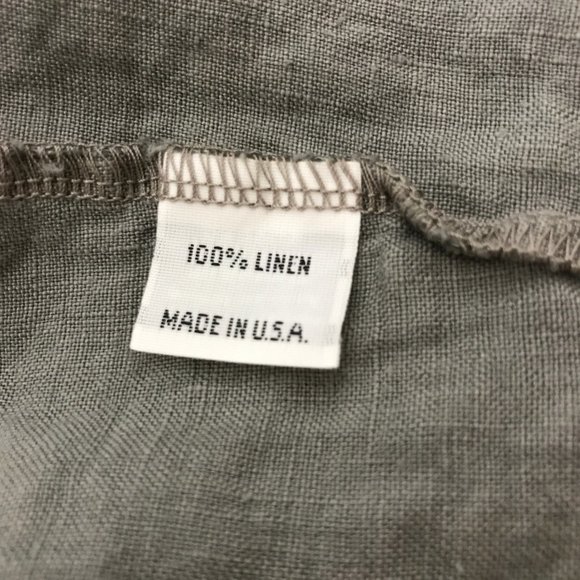 Bryn Walker 100% Linen Unstructured V Neck Wide Sleeve Lagenlook Maxi Dress Sz L - Picture 7 of 13